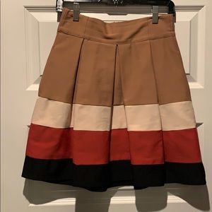 Zara A-line striped skirt